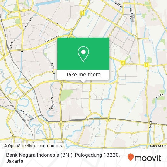 Bank Negara Indonesia (BNI), Pulogadung 13220 map