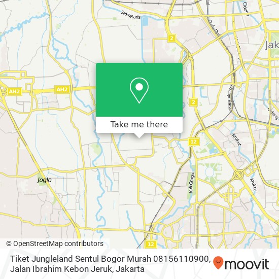 Tiket Jungleland Sentul Bogor Murah 08156110900, Jalan Ibrahim Kebon Jeruk map