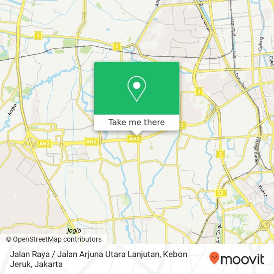 Jalan Raya / Jalan Arjuna Utara Lanjutan, Kebon Jeruk map