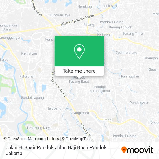 Jalan H. Basir Pondok Jalan Haji Basir Pondok map