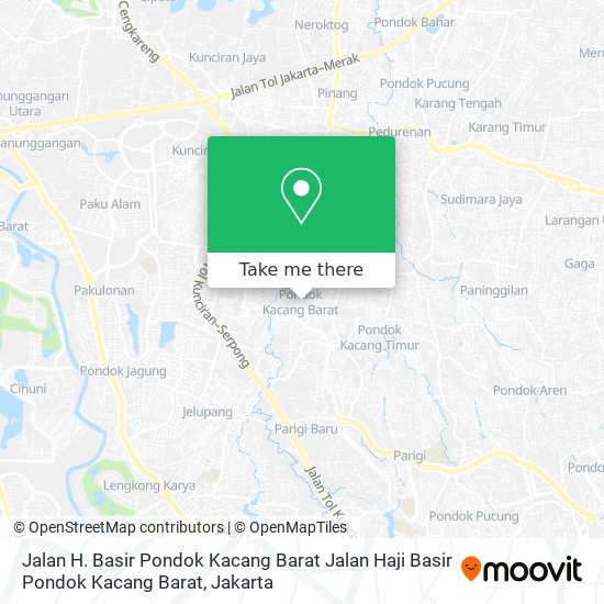 Jalan H. Basir Pondok Kacang Barat Jalan Haji Basir Pondok Kacang Barat map