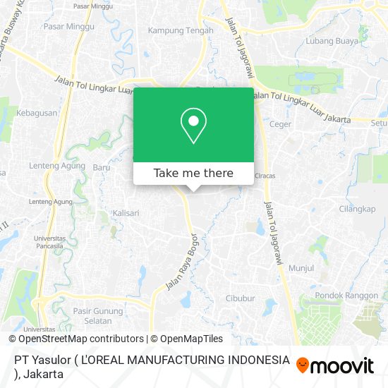 PT Yasulor ( L'OREAL MANUFACTURING INDONESIA ) map