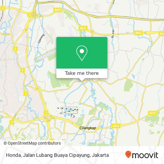 Honda, Jalan Lubang Buaya Cipayung map