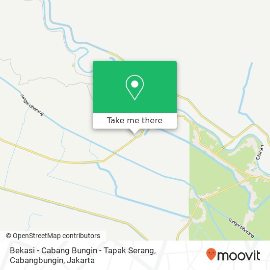 Bekasi - Cabang Bungin - Tapak Serang, Cabangbungin map