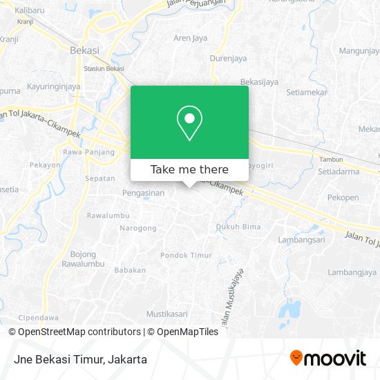 Jne Bekasi Timur map