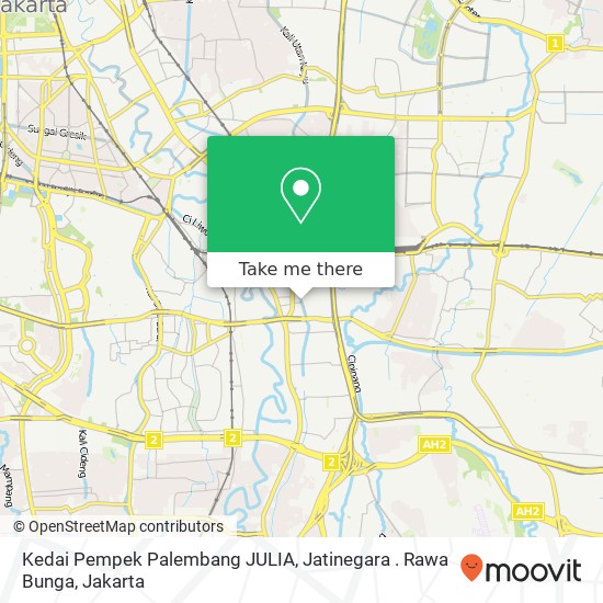 Kedai Pempek Palembang JULIA, Jatinegara . Rawa Bunga map