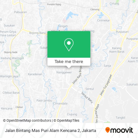 Jalan Bintang Mas Puri Alam Kencana 2 map