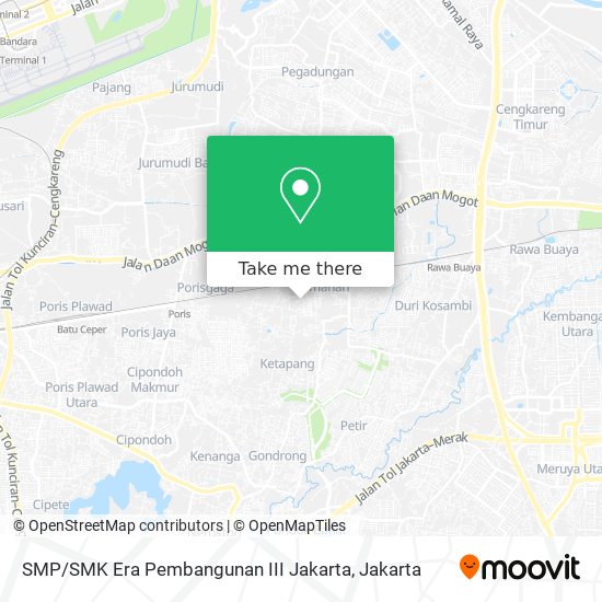 SMP / SMK Era Pembangunan III Jakarta map
