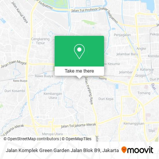 Jalan Komplek Green Garden Jalan Blok B9 map