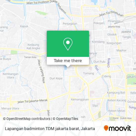 Lapangan badminton TDM jakarta barat map