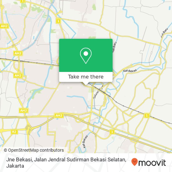 Jne Bekasi, Jalan Jendral Sudirman Bekasi Selatan map