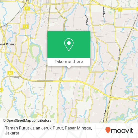 Taman Purut Jalan Jeruk Purut, Pasar Minggu map