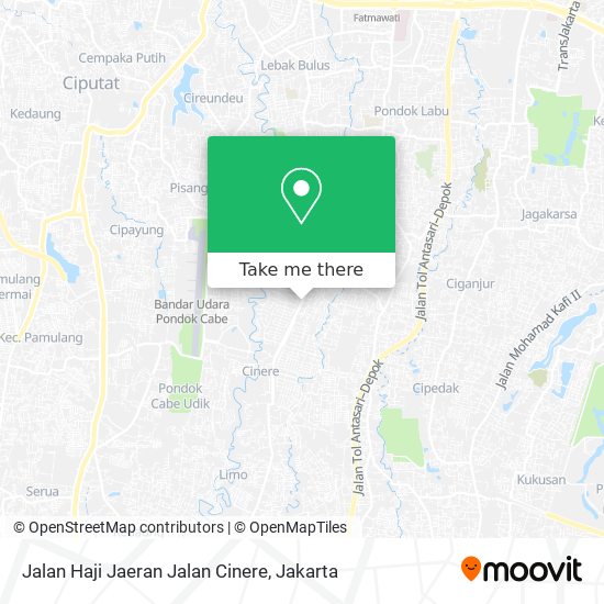 Jalan Haji Jaeran Jalan Cinere map
