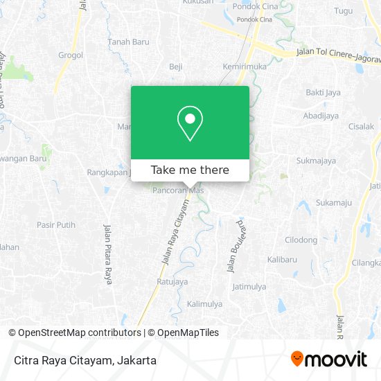 Citra Raya Citayam map