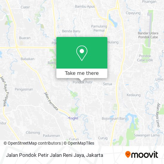 Jalan Pondok Petir Jalan Reni Jaya map