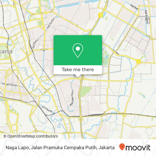 Naga Lapo, Jalan Pramuka Cempaka Putih map