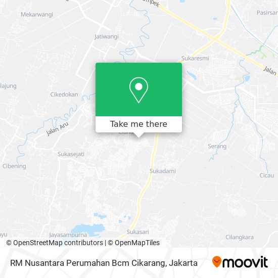 RM Nusantara Perumahan Bcm Cikarang map