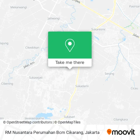 RM Nusantara Perumahan Bcm Cikarang map