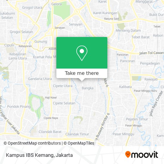 Kampus IBS Kemang map