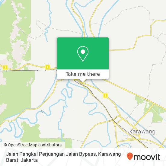 Jalan Pangkal Perjuangan Jalan Bypass, Karawang Barat map