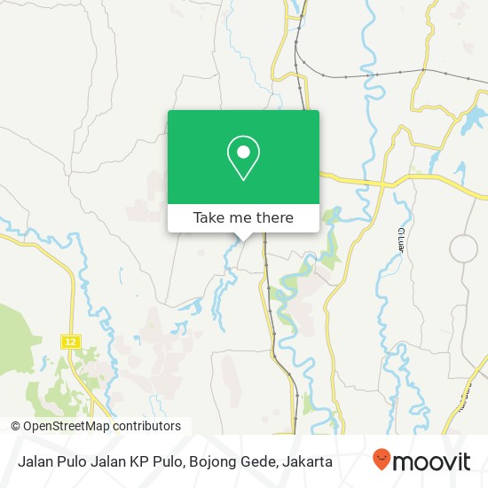 Jalan Pulo Jalan KP Pulo, Bojong Gede map