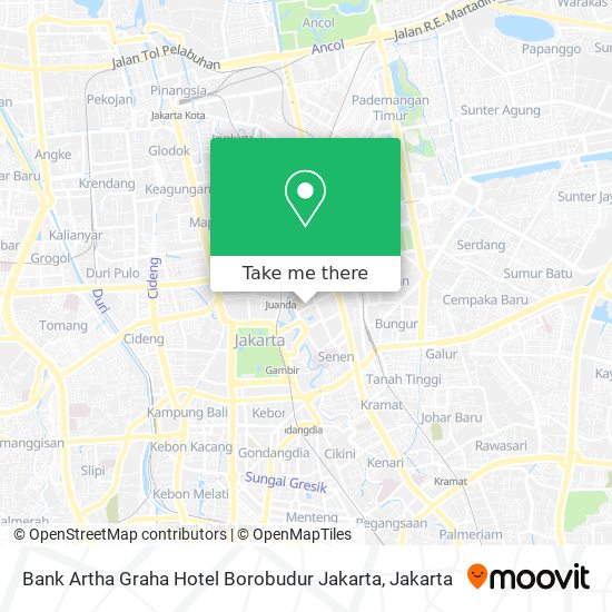 Bank Artha Graha Hotel Borobudur Jakarta map