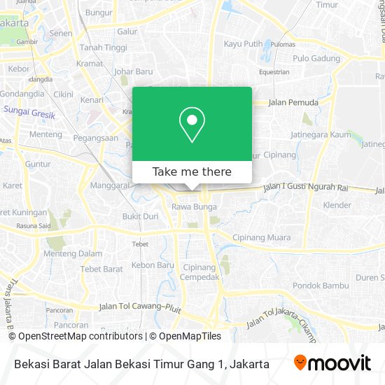 Bekasi Barat Jalan Bekasi Timur Gang 1 map
