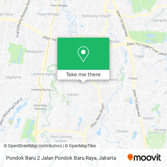 Pondok Baru 2 Jalan Pondok Baru Raya map