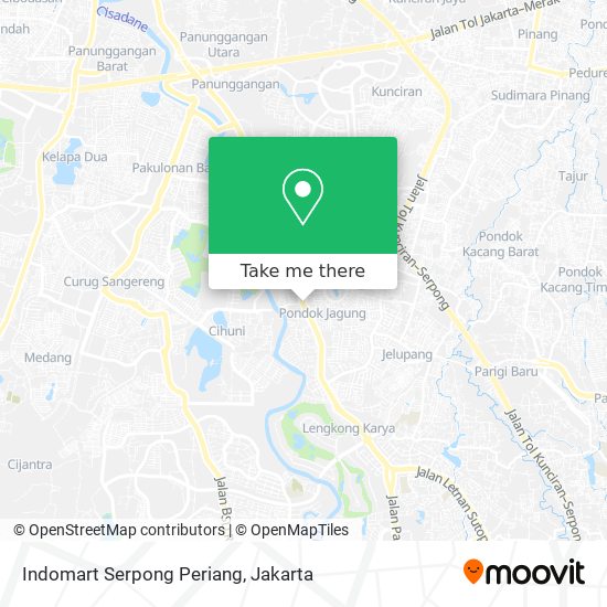 Indomart Serpong Periang map