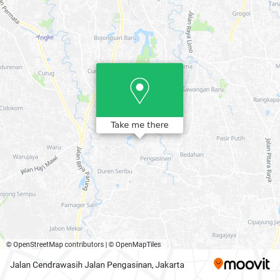 Jalan Cendrawasih Jalan Pengasinan map