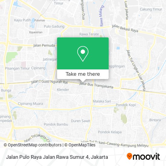 Jalan Pulo Raya Jalan Rawa Sumur 4 map