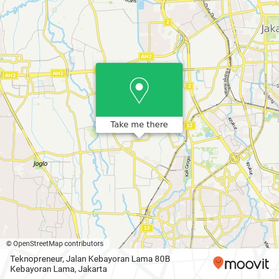 Teknopreneur, Jalan Kebayoran Lama 80B Kebayoran Lama map