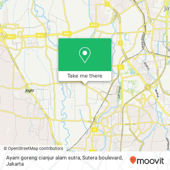 Ayam goreng cianjur alam sutra, Sutera boulevard map