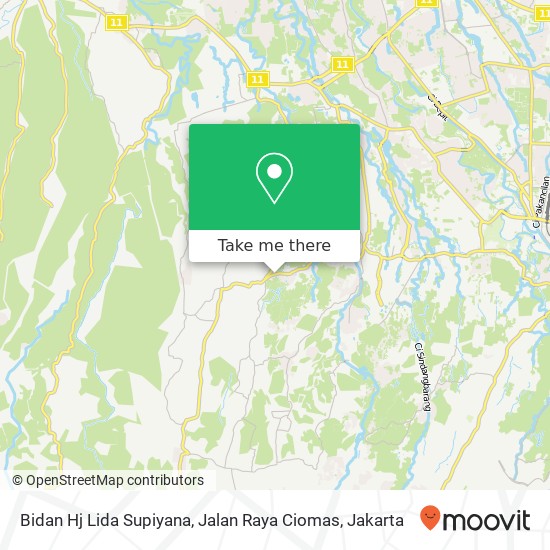 Bidan Hj Lida Supiyana, Jalan Raya Ciomas map