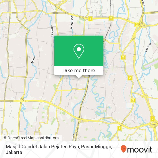 Masjid Condet Jalan Pejaten Raya, Pasar Minggu map