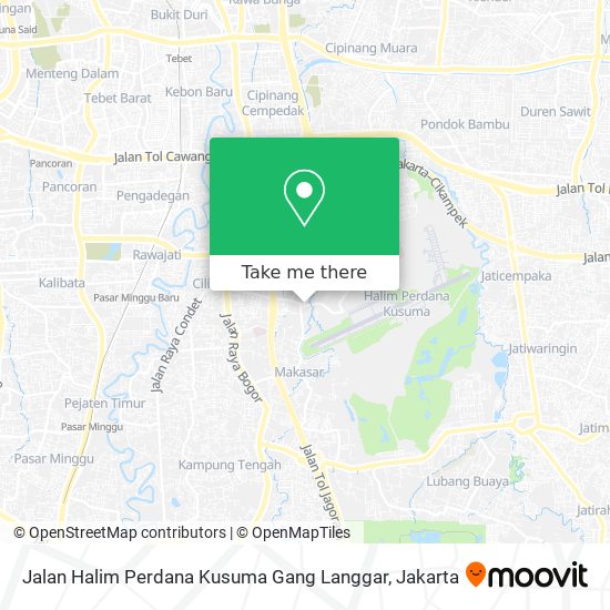 Jalan Halim Perdana Kusuma Gang Langgar map