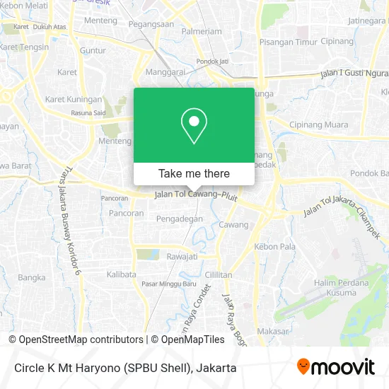 Circle K  Mt Haryono  (SPBU Shell) map