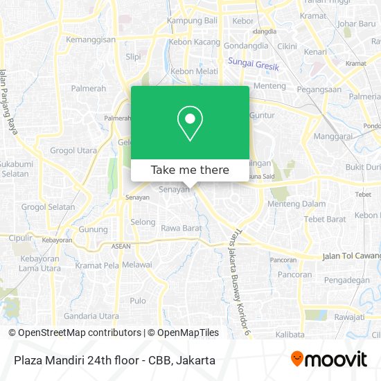 Plaza Mandiri 24th floor - CBB map