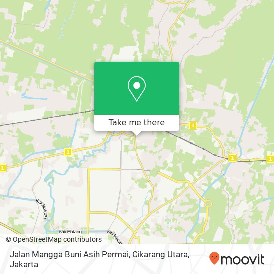 Jalan Mangga Buni Asih Permai, Cikarang Utara map