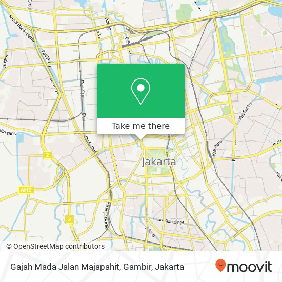 Gajah Mada Jalan Majapahit, Gambir map