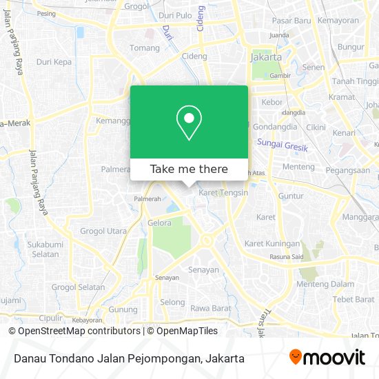 Danau Tondano Jalan Pejompongan map