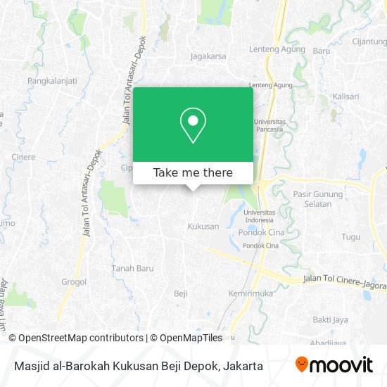 Masjid al-Barokah Kukusan Beji Depok map