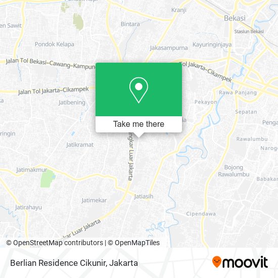 Berlian Residence Cikunir map