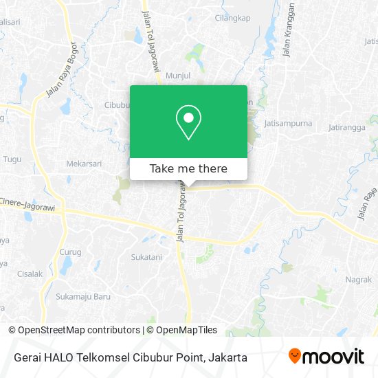 Gerai HALO Telkomsel Cibubur Point map