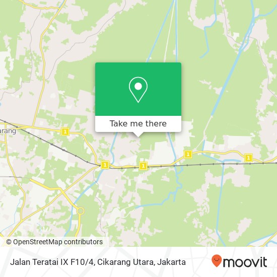 Jalan Teratai IX F10 / 4, Cikarang Utara map