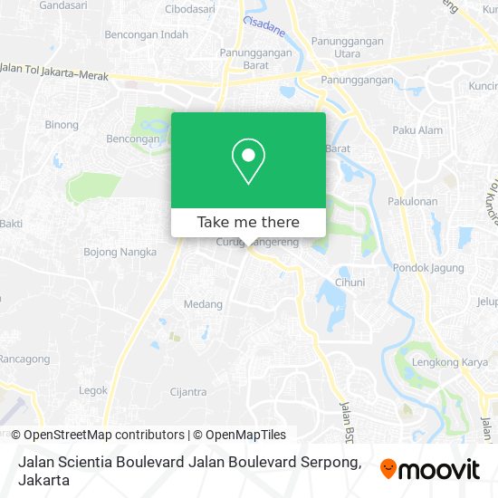 Jalan Scientia Boulevard Jalan Boulevard Serpong map