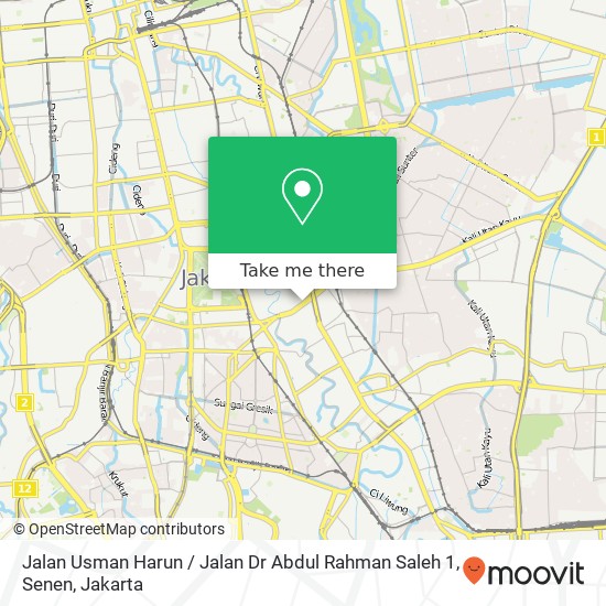 Jalan Usman Harun / Jalan Dr Abdul Rahman Saleh 1, Senen map