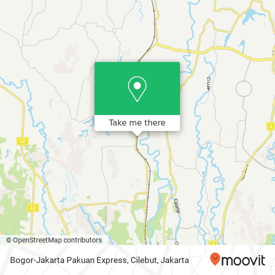 Bogor-Jakarta Pakuan Express, Cilebut map