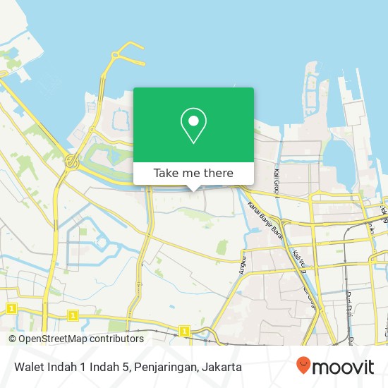 Walet Indah 1 Indah 5, Penjaringan map