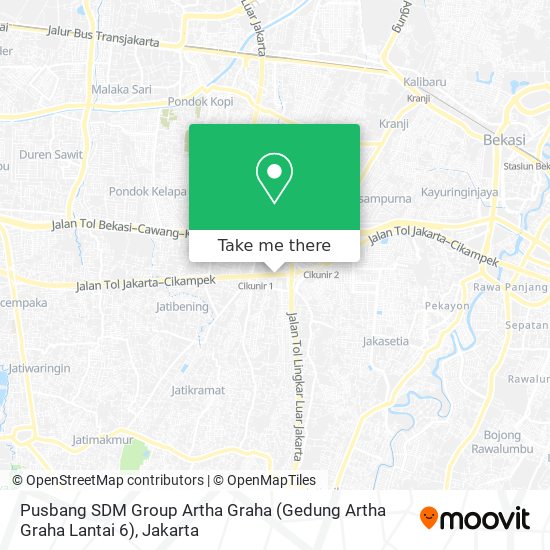 Pusbang SDM Group Artha Graha (Gedung Artha Graha Lantai 6) map